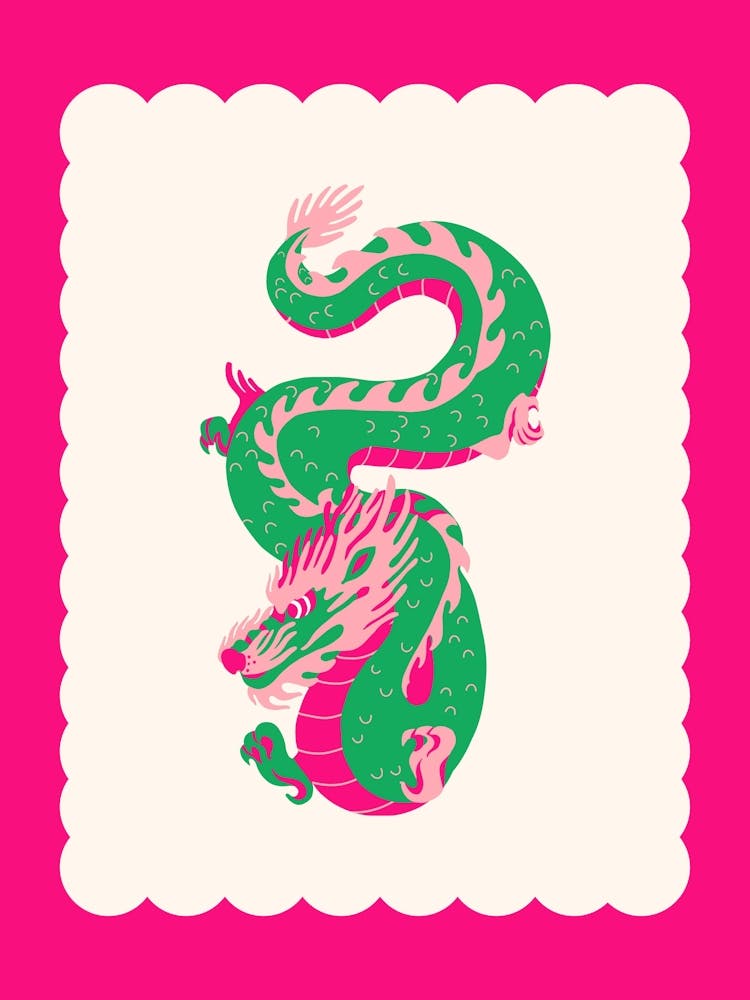 Year Of The Dragon Bright Pink