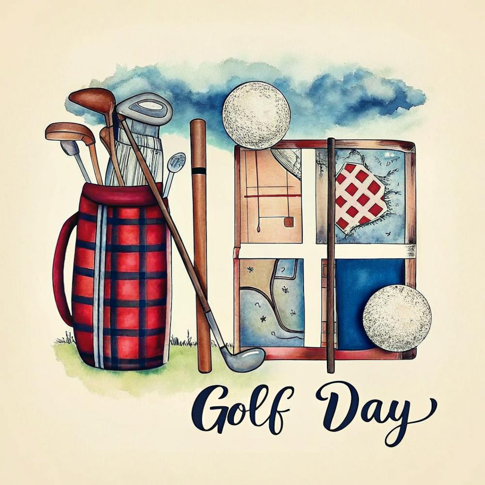 Classic Golf Club Collage A Nostalgic Compositio (3)