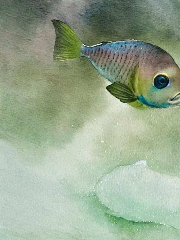 Barreleye Fish II Storybook Watercolour