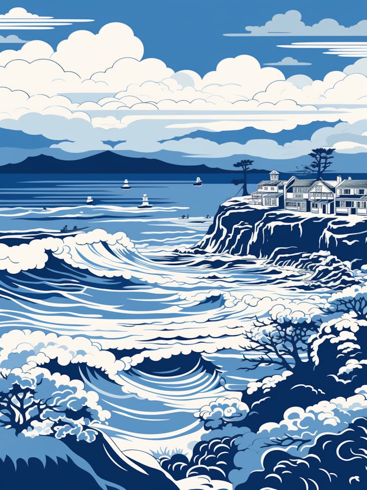 A Screen Print Of Byron Bay Australia 1