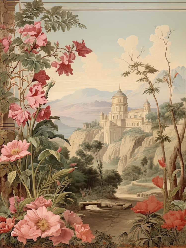 Hibiscus Flower Victorian Style 1