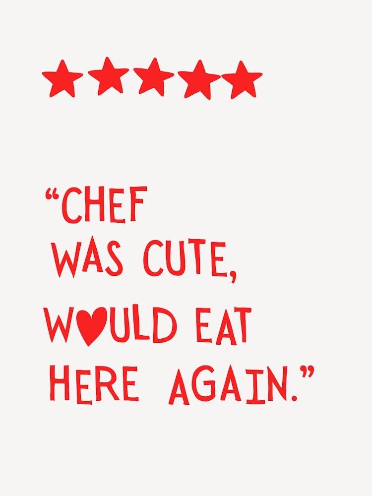 Chef Was Cute in Red