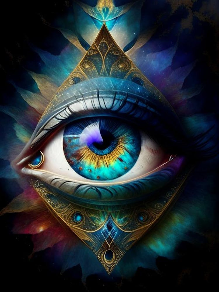 Eye Of Providence, Symbol, Third Eye Watercolour 1