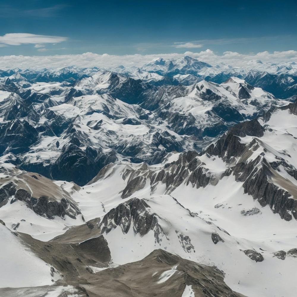 Aerial View Of The Alps