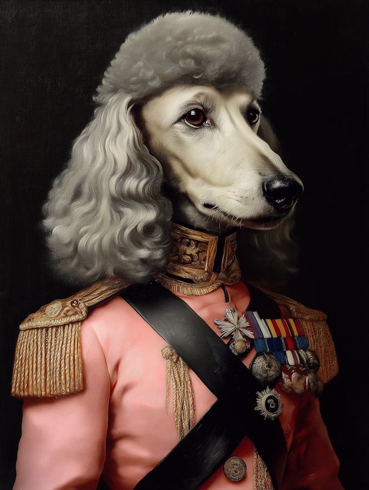 A Dog In A Military Uniform