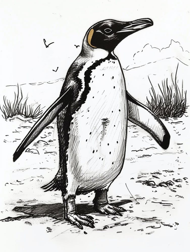 King Penguin Exploring Their Environment 2