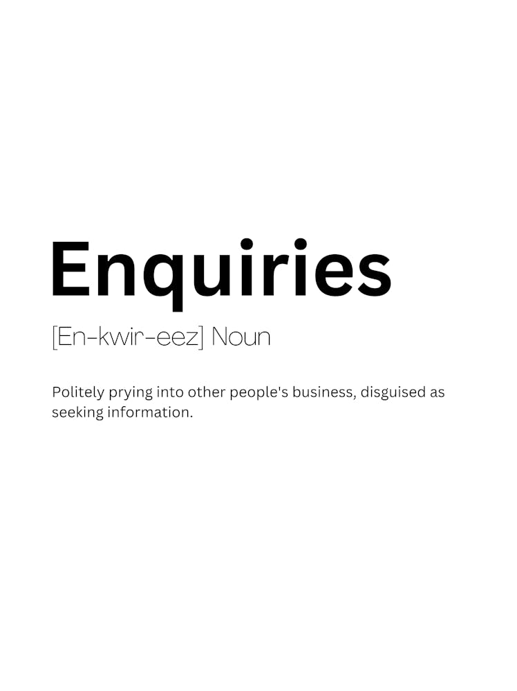 Enquiries Definition Meaning