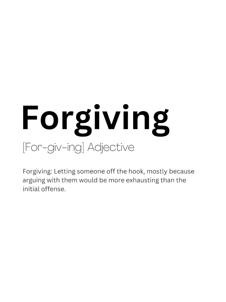 Forgiving Definition Meaning 1