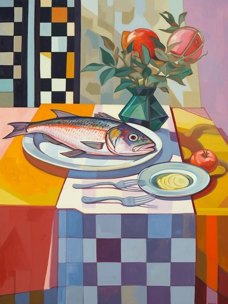 Halibut 2 Still Life Painting