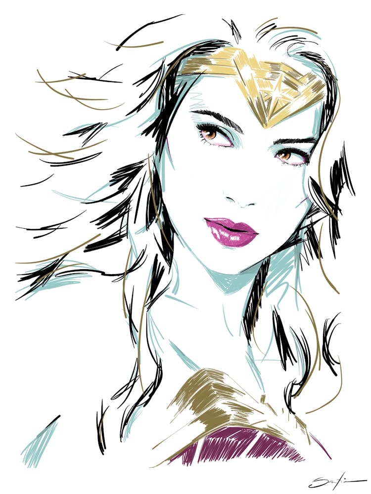 Wonder Woman (Gal Gadot) C - Retro 80s Style