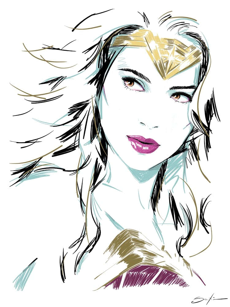 Wonder Woman (Gal Gadot) C - Retro 80s Style