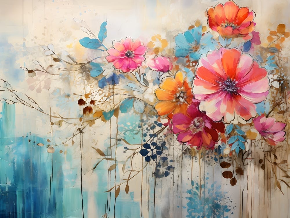 Vintage Bright Flowers 18