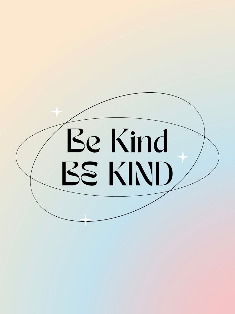 Be Kind Gradient Quote