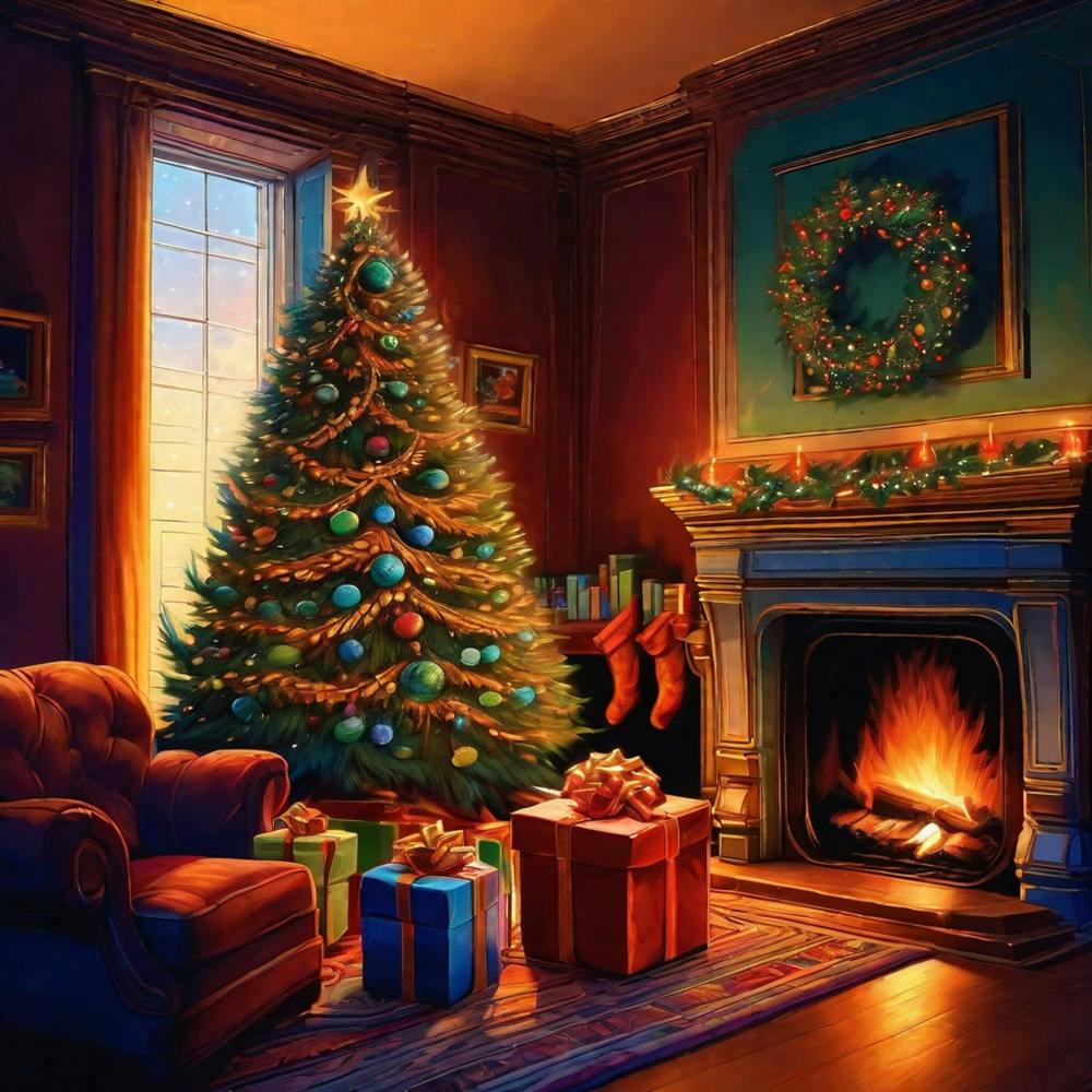 Christmas Tree In The Living Room 23