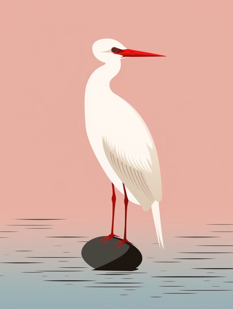 Minimalistischer Kormoran 1 Illustration