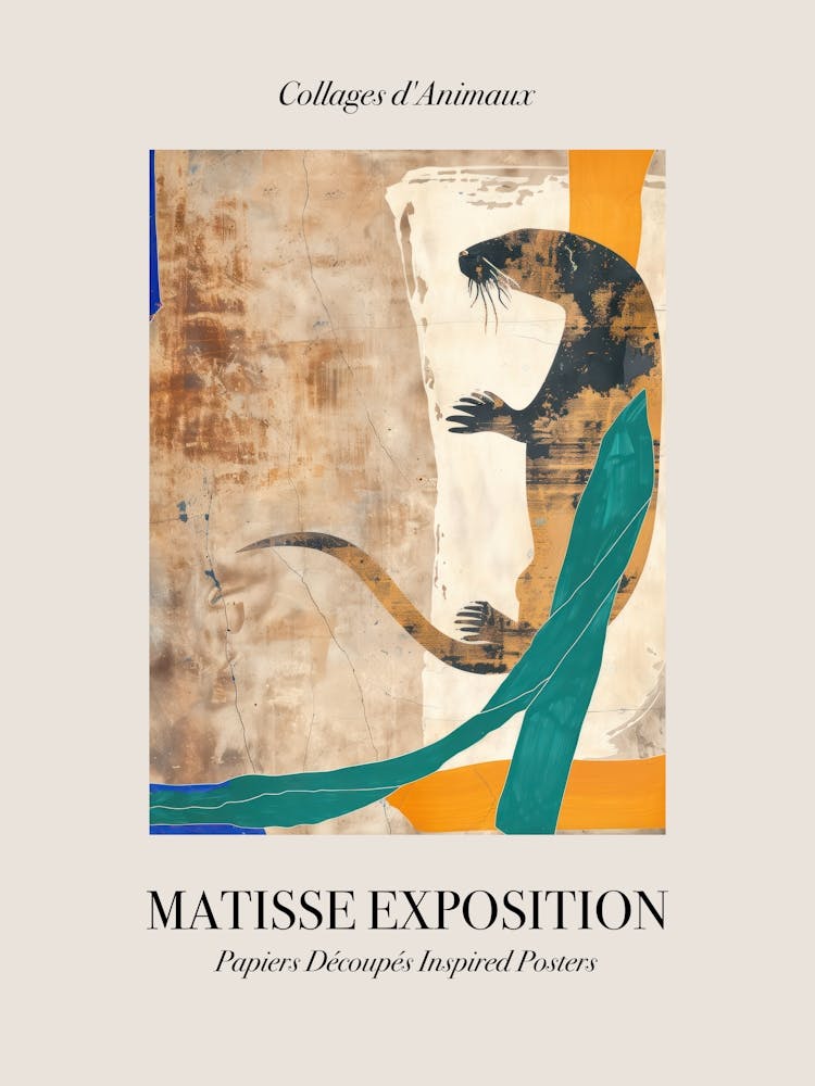 Otter 3 von Matisse inspiriertes Ausstellungstier-Poster