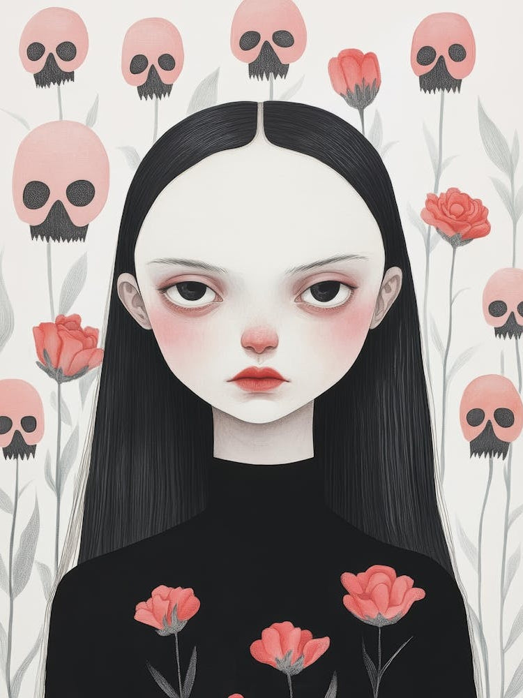 Girl With Skulls