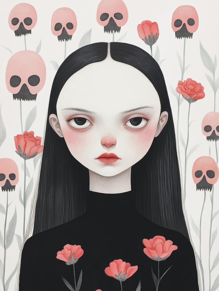 Girl With Skulls