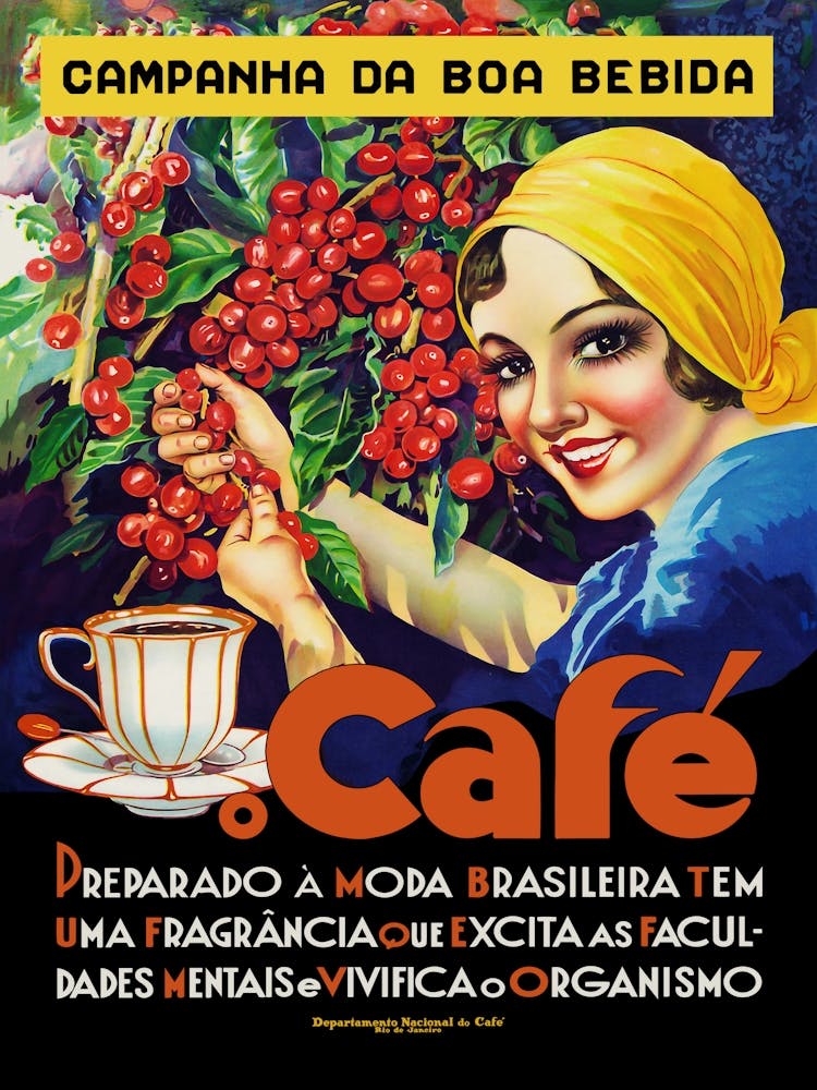 Cafe O Cafe - coffee vintage poster, coffee poster