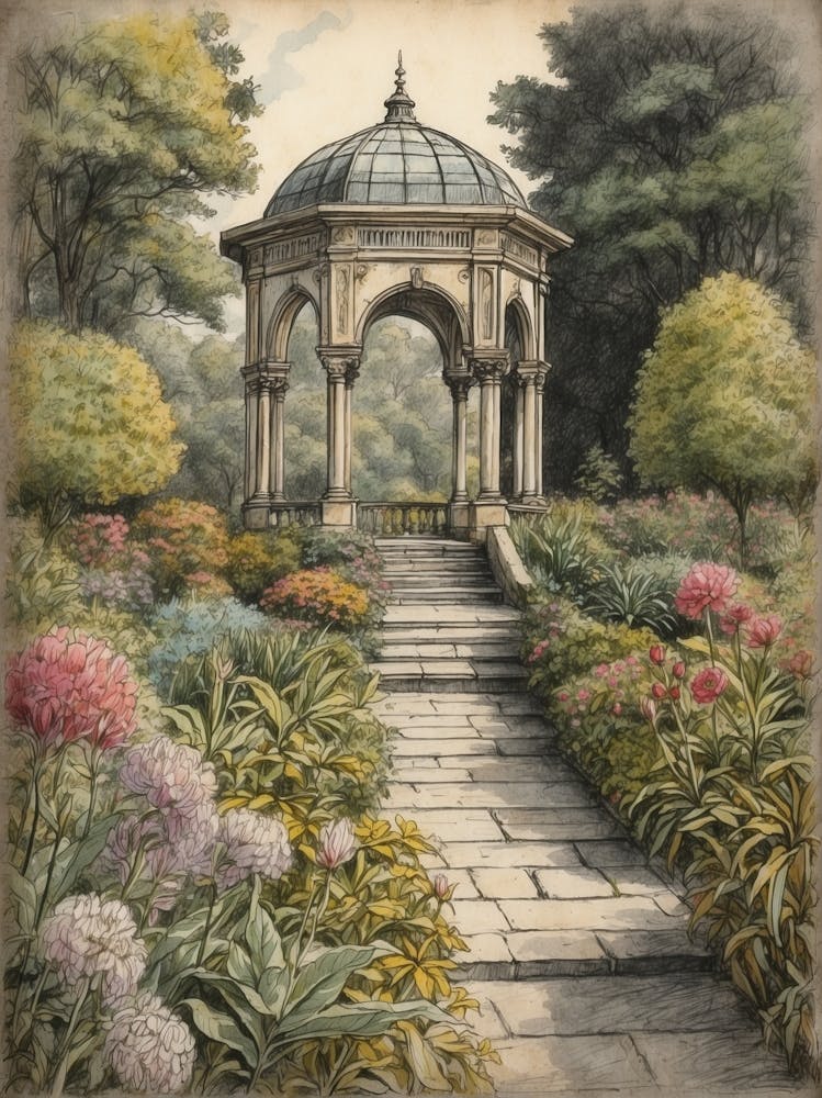 Gazebo In The Garden