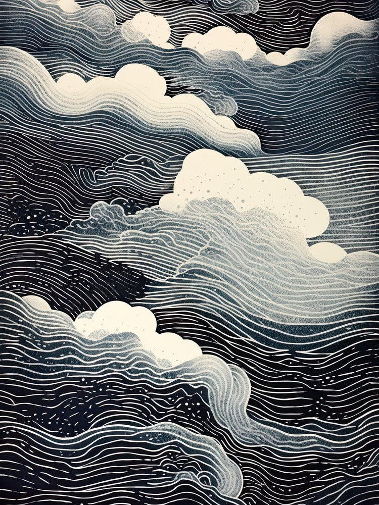 Vintage Visions; Risograph Abstract Dreamscape