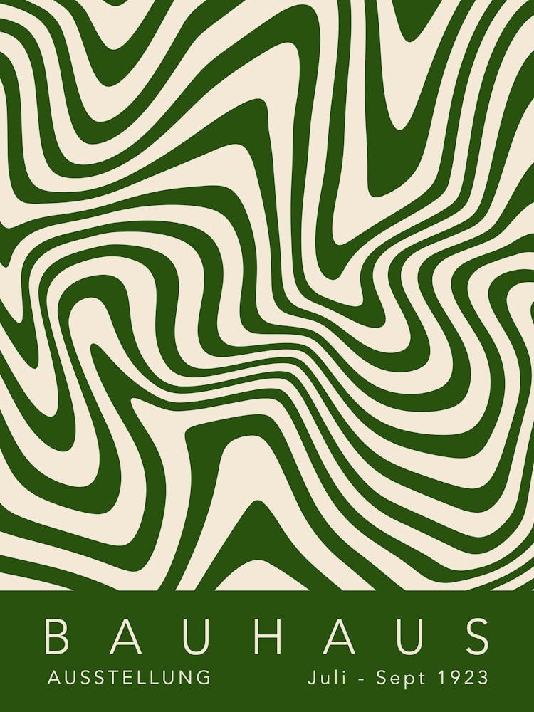 Green Wavy Bauhaus