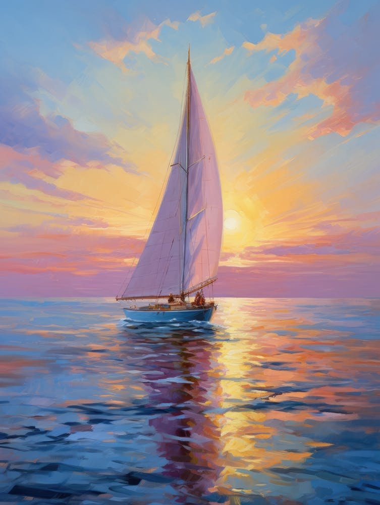 Sailboat At Sunset 22
