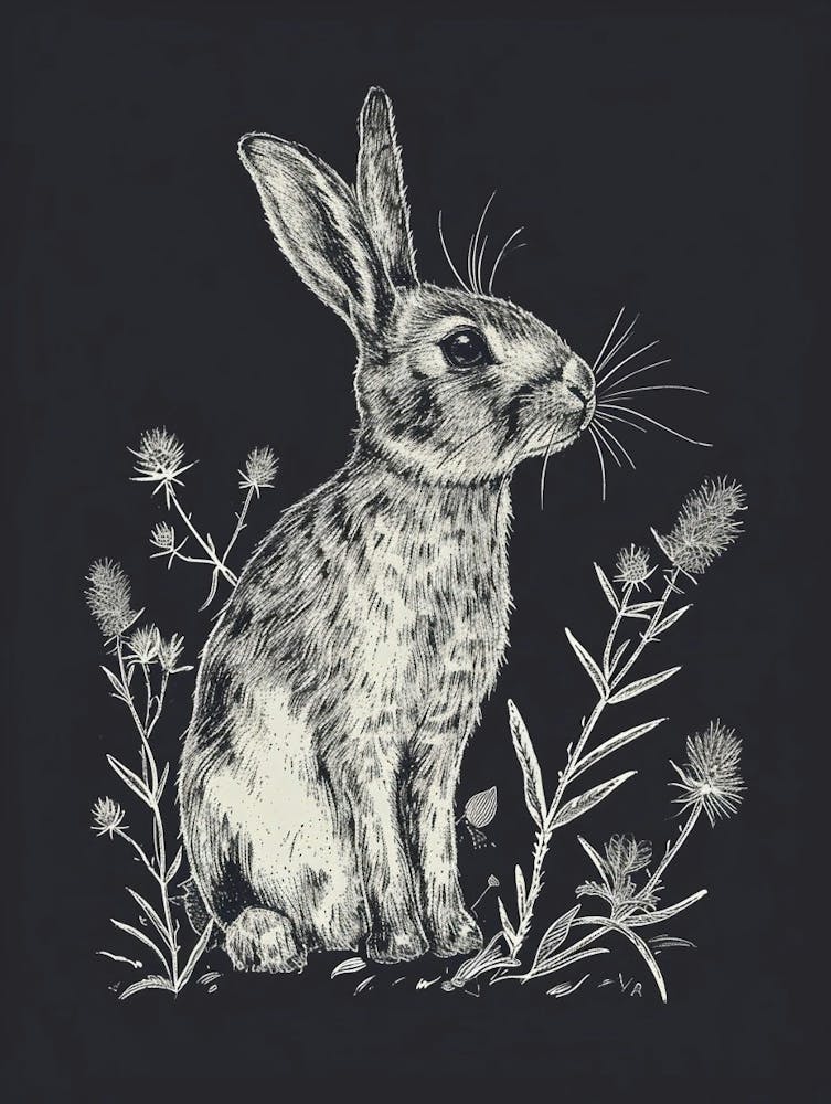 English Silver Rabbit Minimalist 4