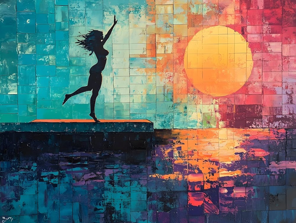 Modern Woman At Sunrise 4