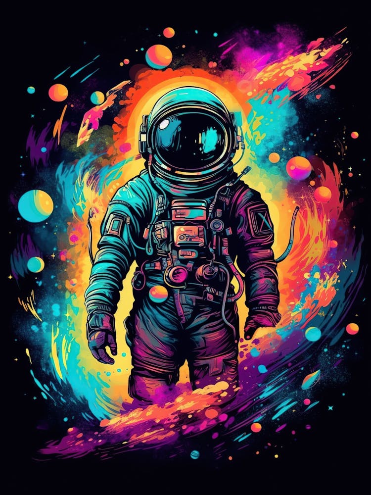 Astronaut Painting