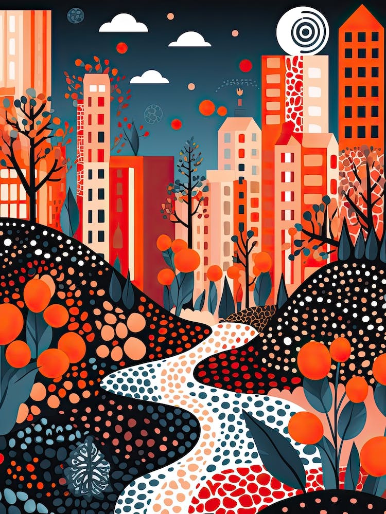 Stockholm, Illustration In The Style Of Pop Art 4