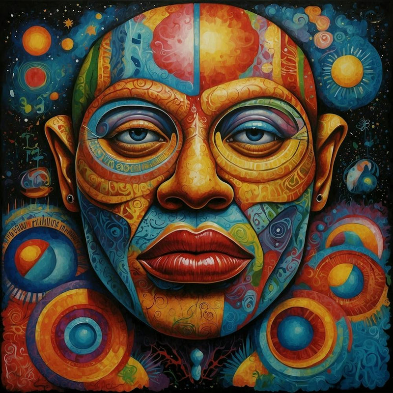 Man With A Rainbow Face