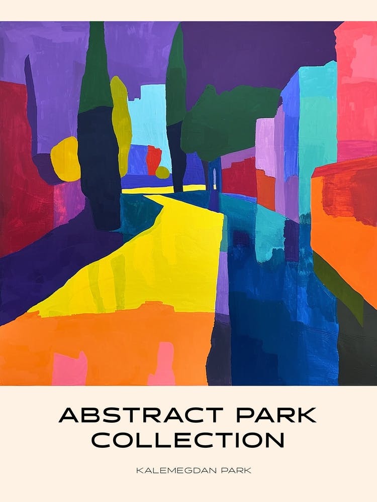 Abstract Park Collection Poster Kalemegdan Park Belgrade Serbia 3