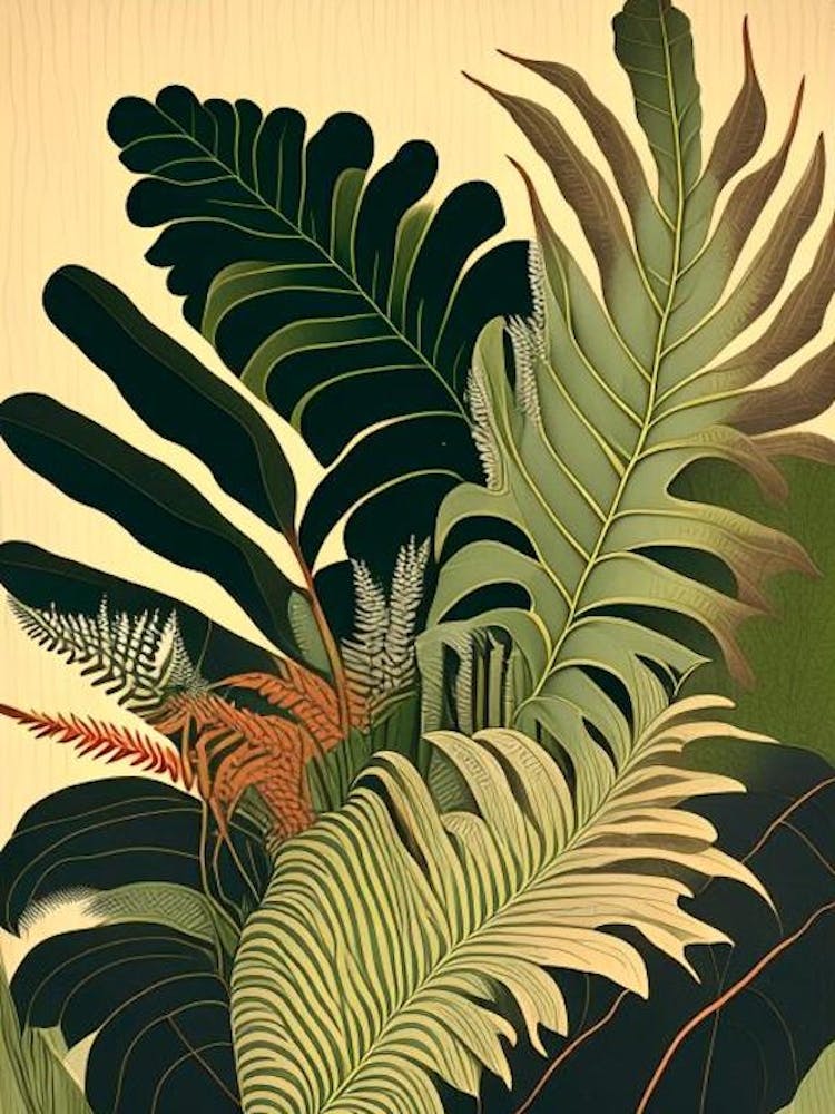 Bird S Nest Fern Rousseau Inspired