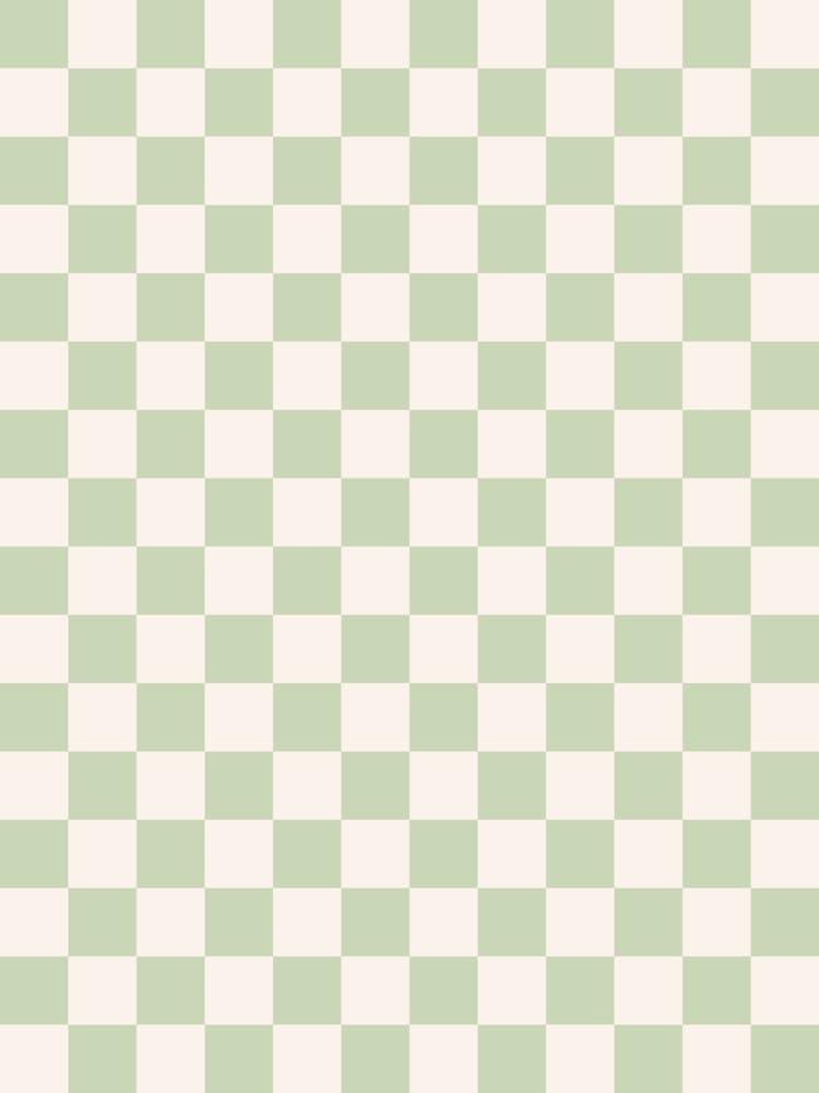 Checkerboard Pastel Green