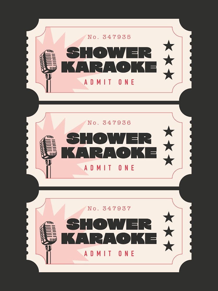 Shower Karaoke - Black Bathroom