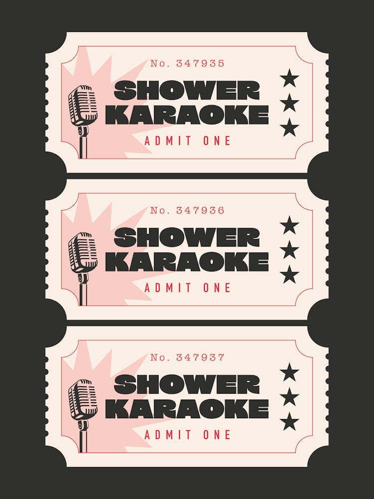 Shower Karaoke - Black Bathroom