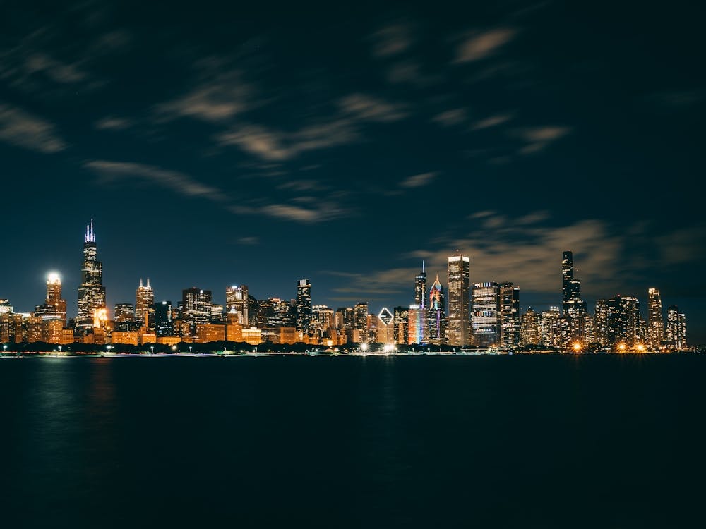 Chicago Skyline At Night