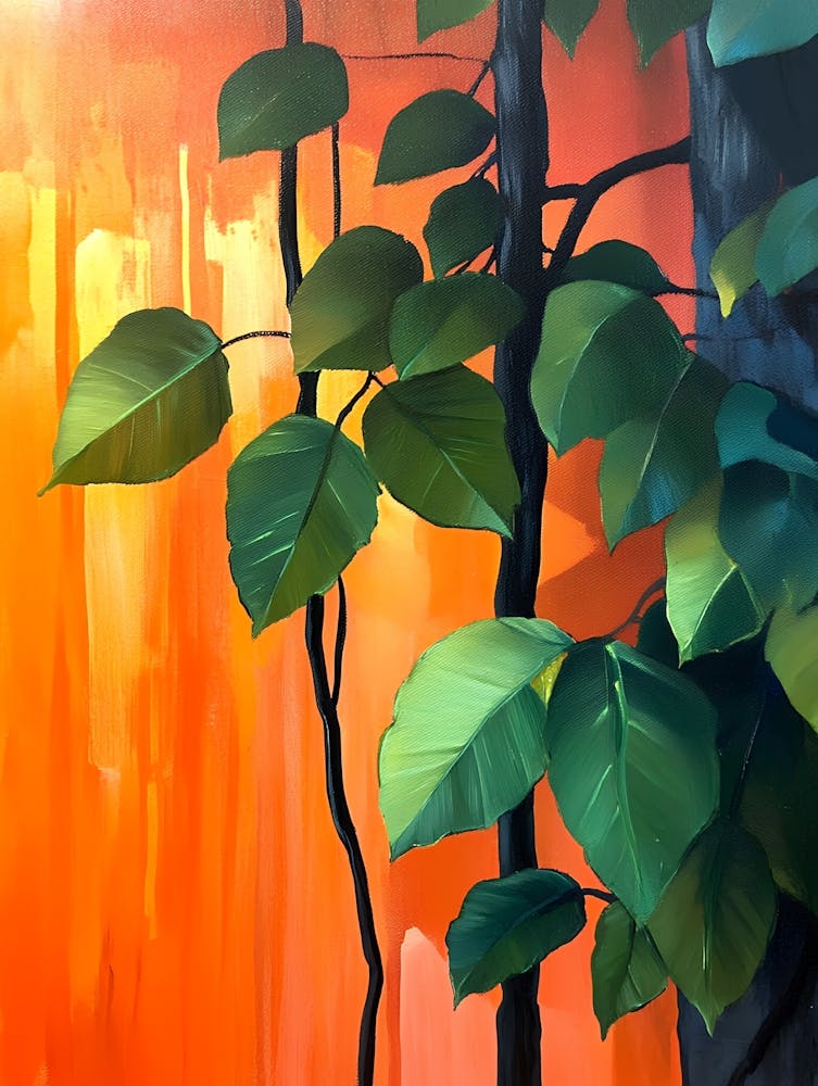 Sunset On A Tree