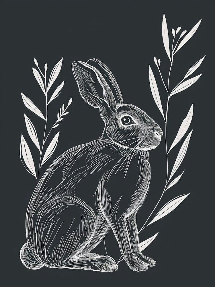 Belgian Hare Minimalist Illustration 4