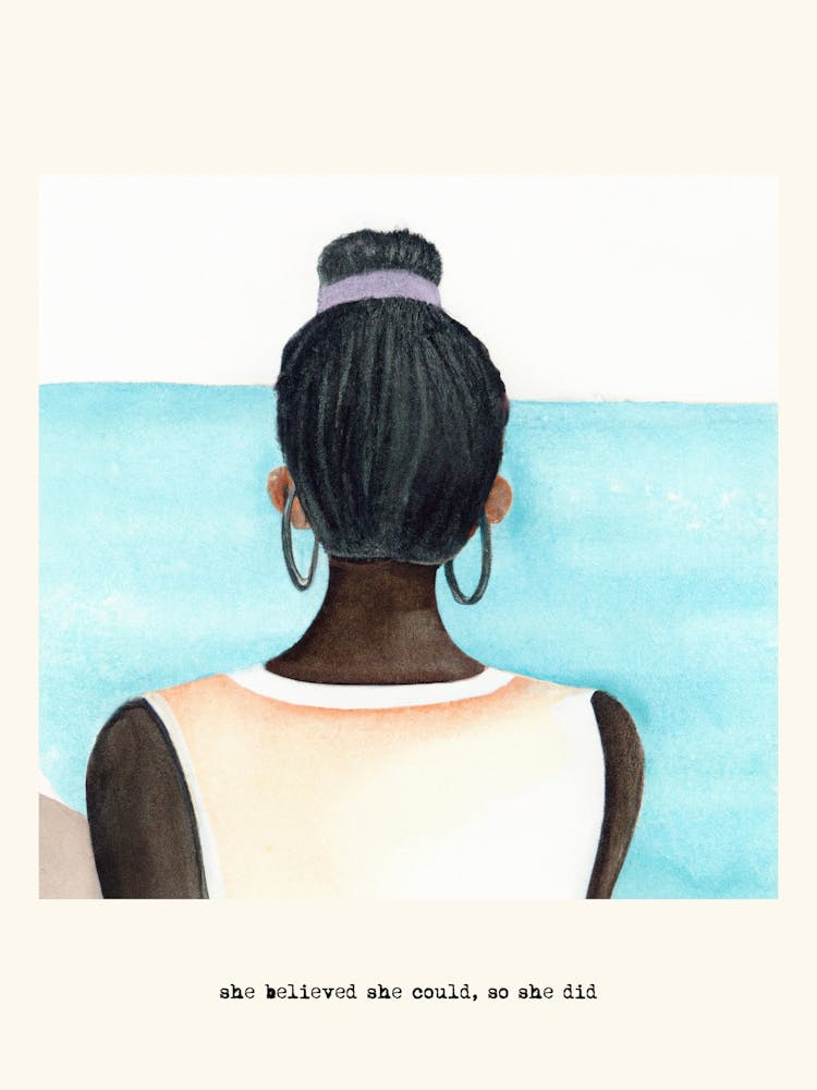 She Believed She Could, So She Did Girl Looking At The Sea