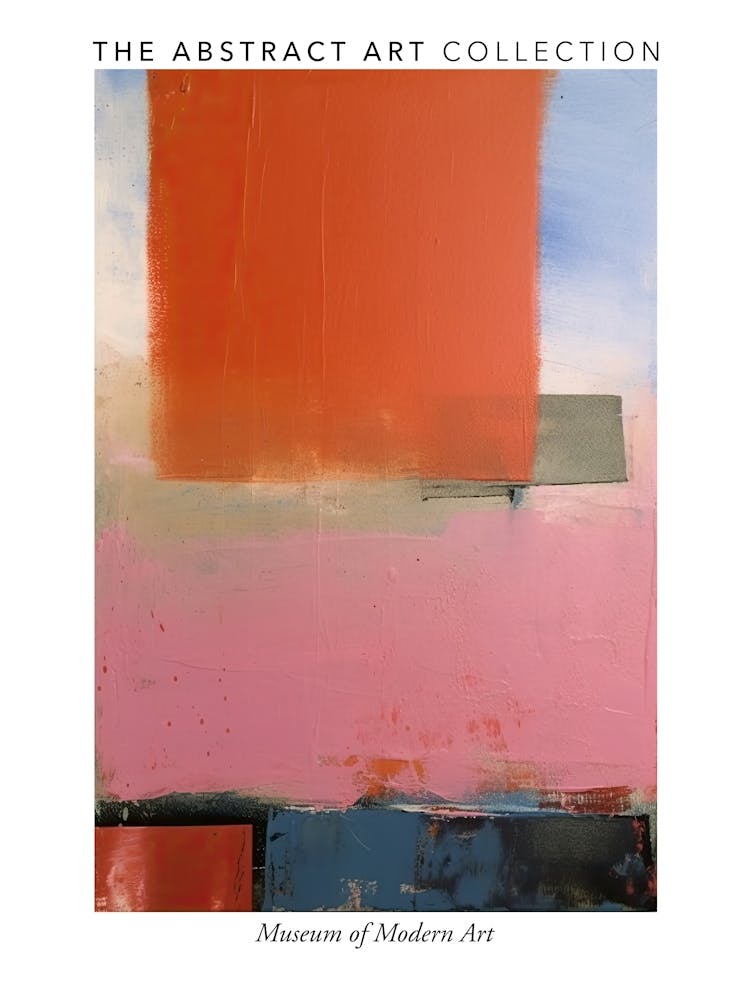 Orange And Red Abstract Painting 3 Exhibition Poster