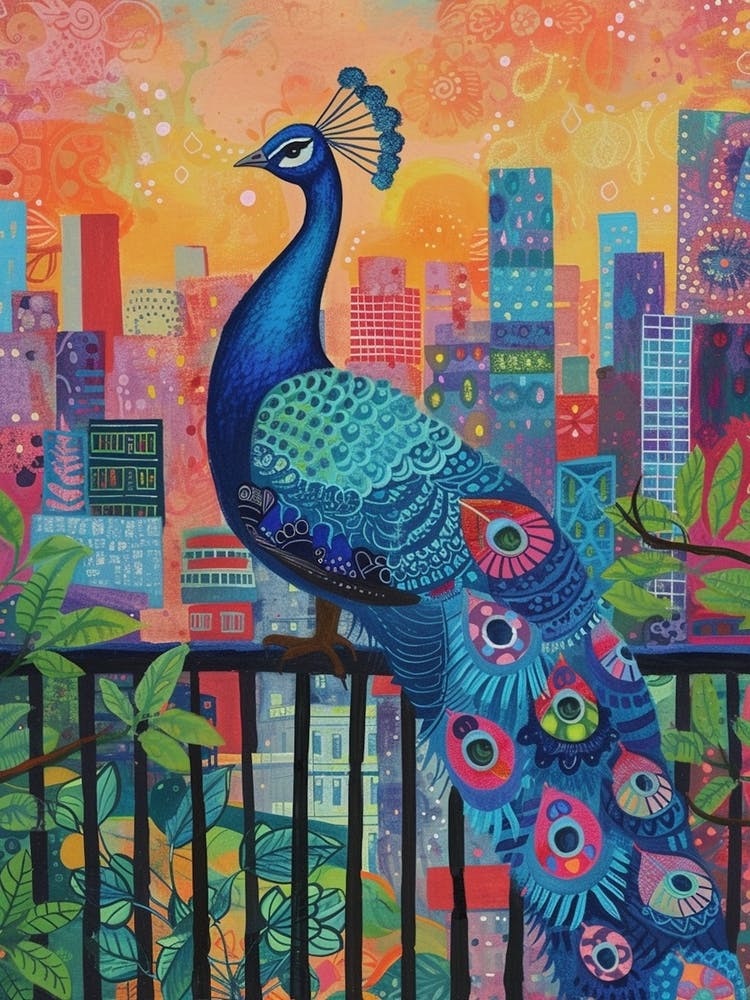 Peacock & The City Illustration 3