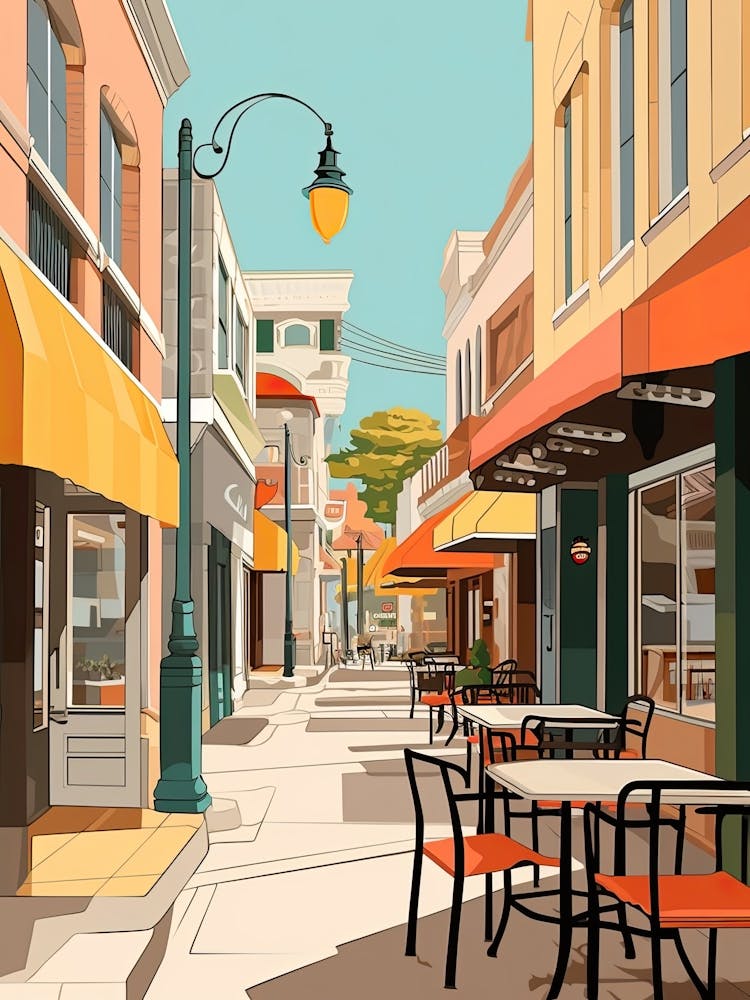 Myrtle Beach South Carolina, Usa, Graphic Illustration 2