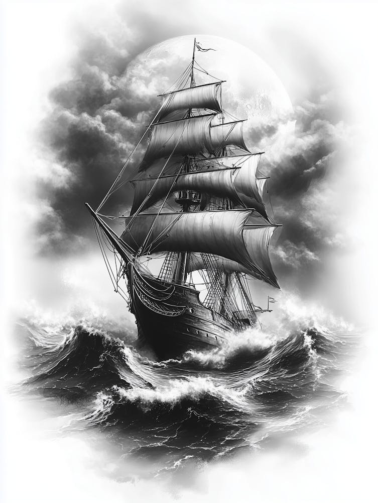Sailing Ship In The Sea