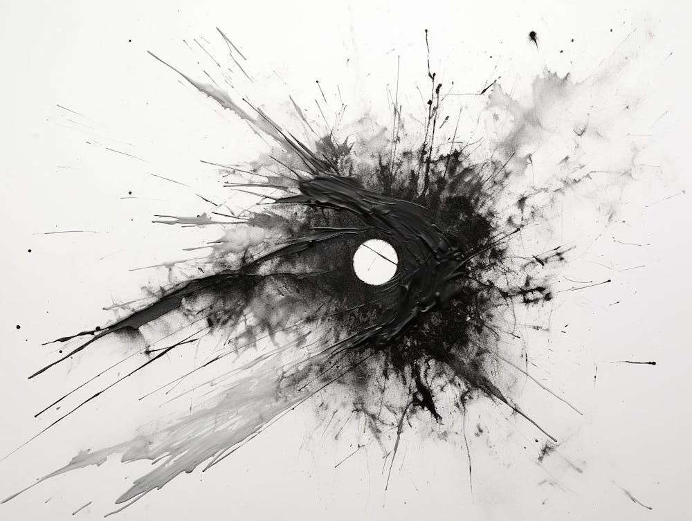 Disintegration Abstract Black And White 8