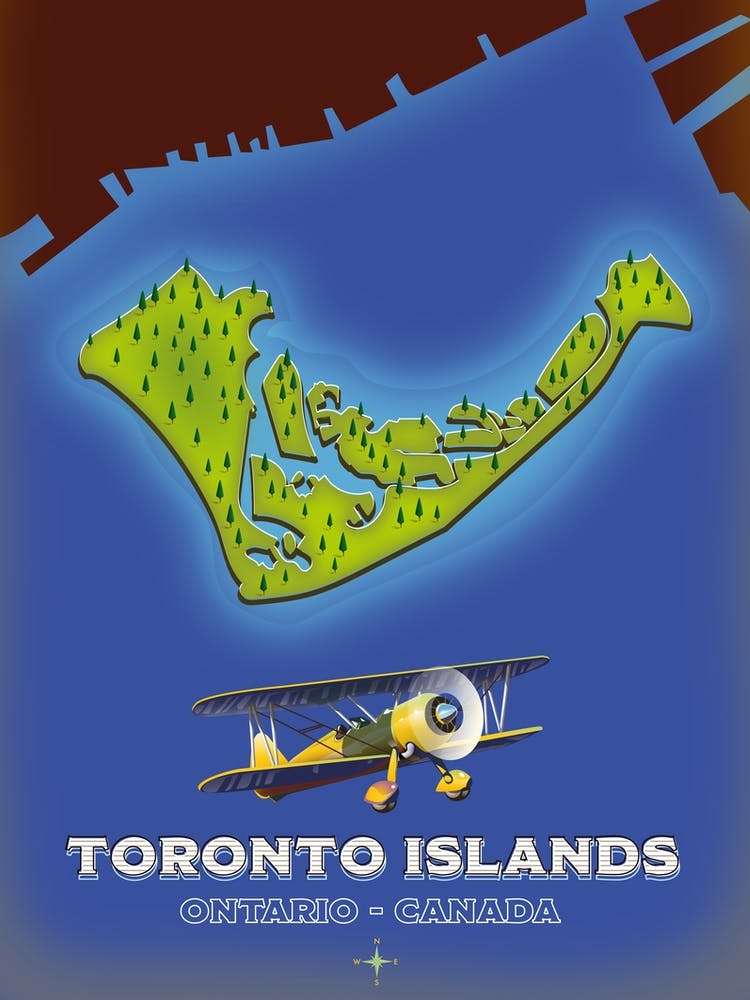Toronto Islands travel map