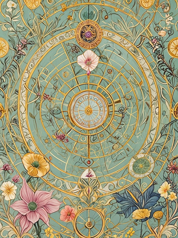 Floral Tarot Card