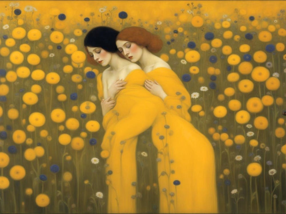 Two Women In Yellow