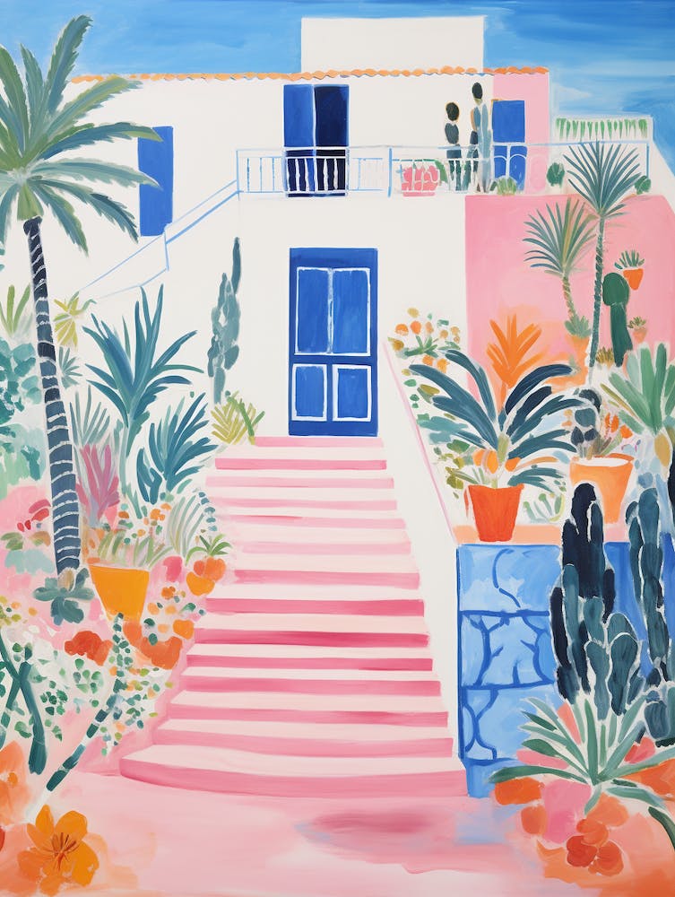 Matisse Inspired Fauvism Italian Garden Poster